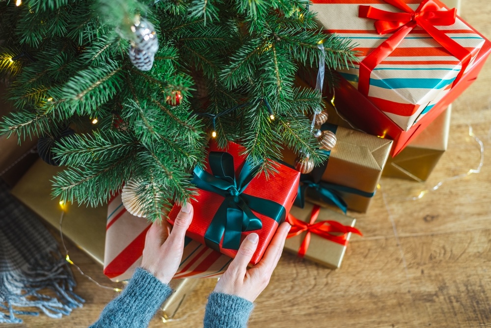 Gifts under a Christmas tree