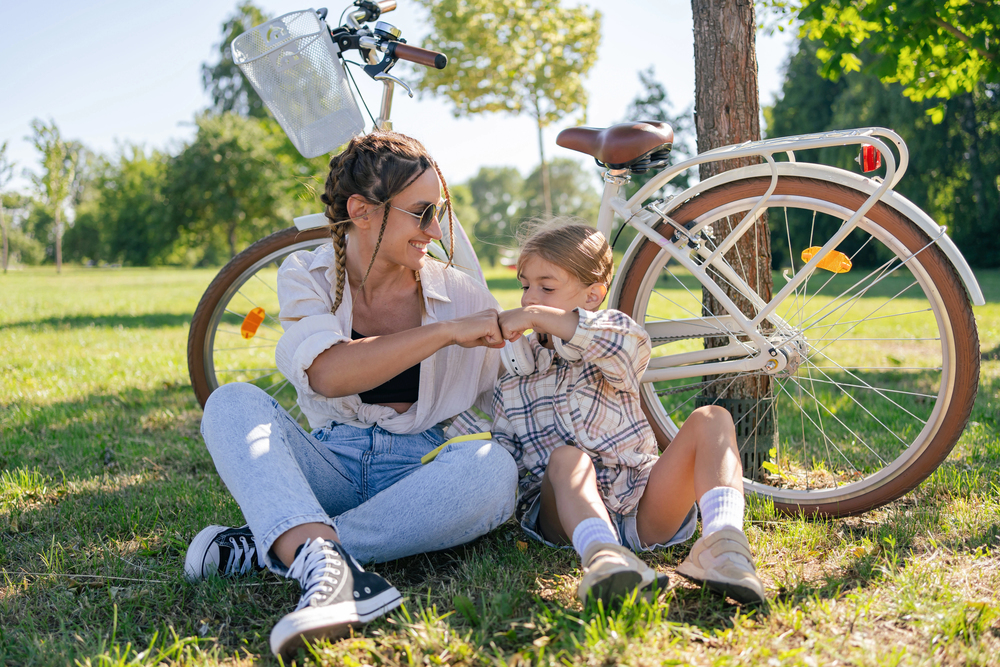 a mother living fully with her daughter, backed by integrated mental health services.